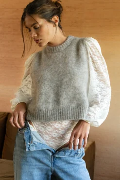 Pull sans manches Au coin du feu^Ysé Sale