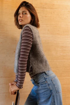 Pull sans manches Histoire d'un soir^Ysé Sale